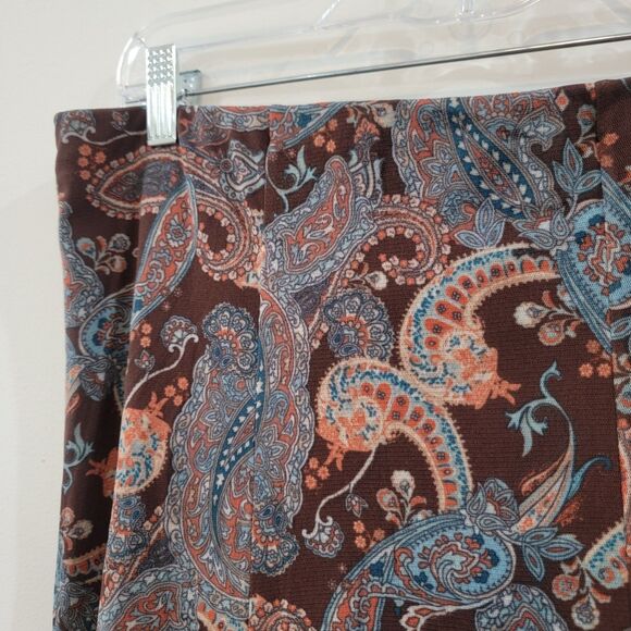 Y2K Evie Womens Knee Length Skirt Size 12 Paisley Jellyfish Fairy Goblincore - Picture 4 of 8